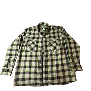 EUC Dixxon Flannel The Last Lap 4XL Men’s Long Sleeve Plaid Button Up
